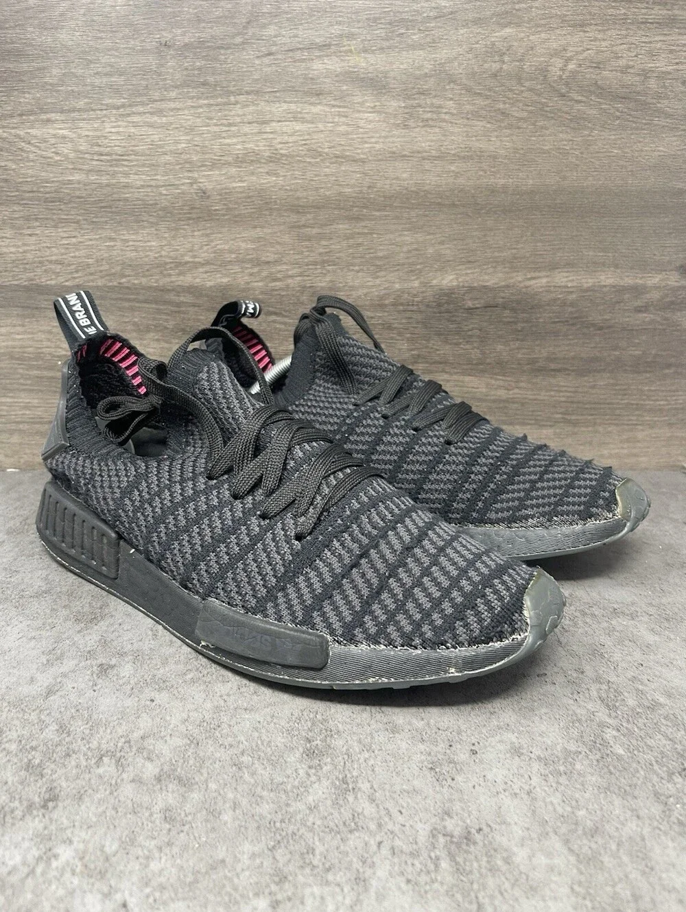 adidas NMD R1 STLT Primeknit Triple Black Size 12 Mens Boost Sneakers CQ2391